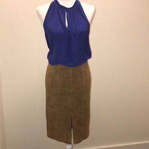 Alice & Olivia Suede Skirt NWT.